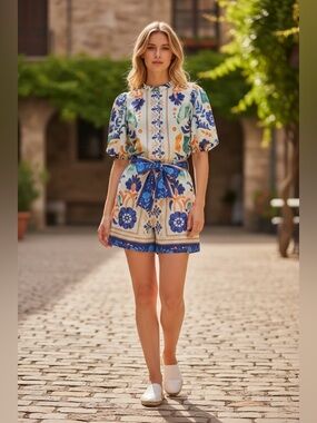 NWT Commense Floral Tie Waist Jumpsuit – Size S (Sold Out)